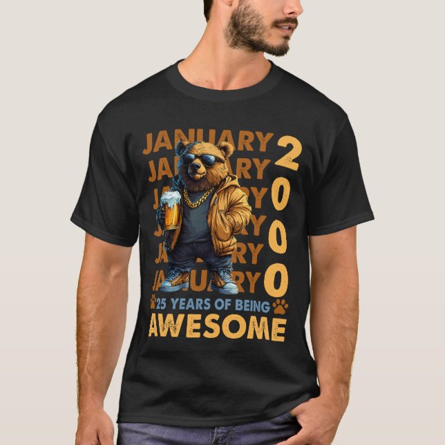 Camiseta Impresionante oso oso oso de Guay desde enero de 2 (Anverso)