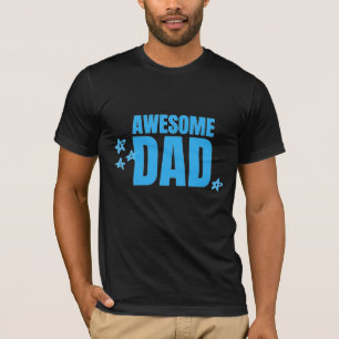 Camiseta Impresionante papá texto azul T-Shirt