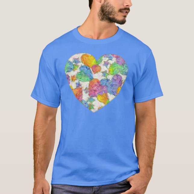 Camiseta Impresionante Pastel Valentine Hearts (Anverso)