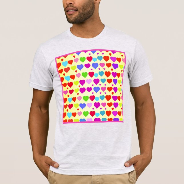 Camiseta Impresionante patrón de amor vibrante (Anverso)