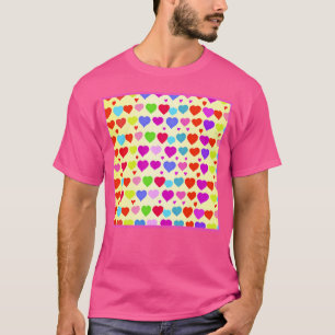 Camiseta Impresionante patrón de amor vibrante