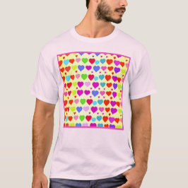 Camiseta Impresionante patrón de amor vibrante