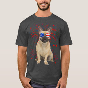 Camiseta Impresionante Perro Bulldog Francés Bandera Nortea