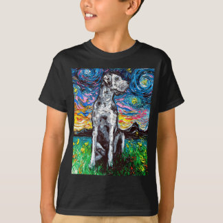 Camiseta Impresionante Perro de la Noche Merle Great Dane S