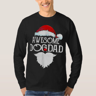 Camiseta Impresionante perro papá Navidades Santa Hat Funny