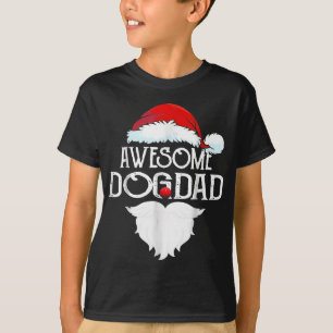 Camiseta Impresionante perro papá Navidades Santa Hat Funny