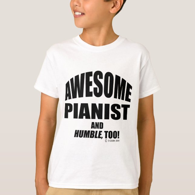 Camiseta Impresionante pianista (Anverso)