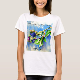 Camiseta Impresionante pintura de arándano azul