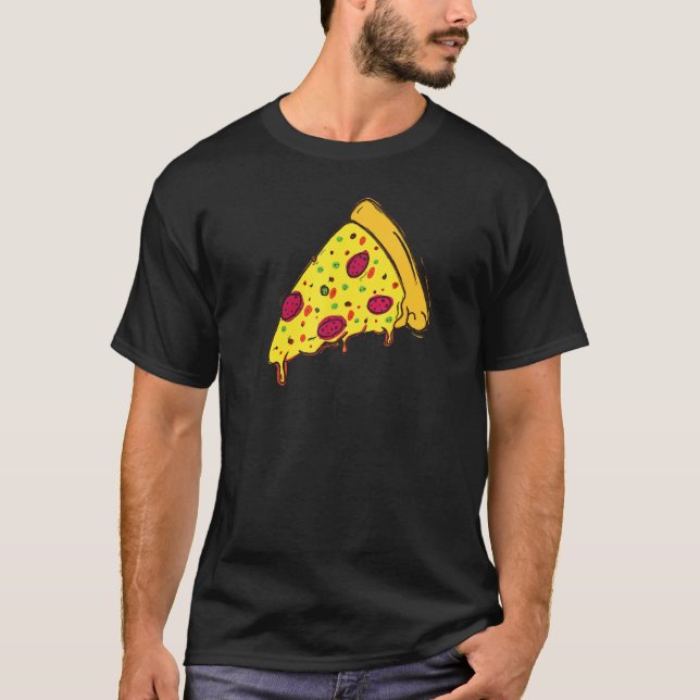Camiseta Impresionante Pizza Slice Para Comida Rápida (Anverso)