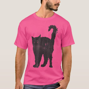 Camiseta Impresionante Punk Rock Black Cat Mens & Womens