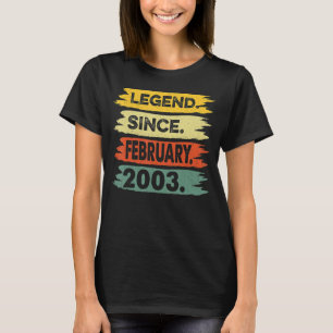Camiseta Impresionante regalo de cumpleaños 20 desde febrer