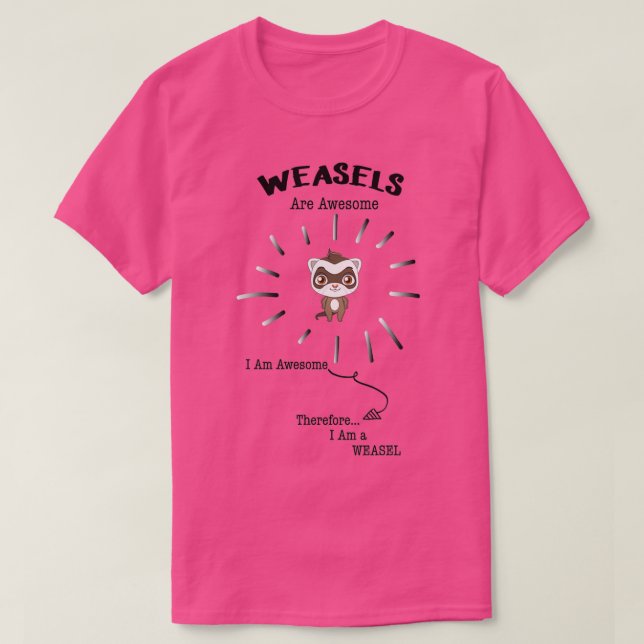 Camiseta Impresionante regalo de Weasel Lover TShirt esenci (Diseño del anverso)