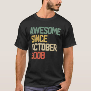 Camiseta Impresionante Regalo Desde Octubre De 2008 11 Años