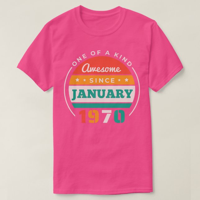 Camiseta Impresionante retro desde la cosecha de cumpleaños (Diseño del anverso)