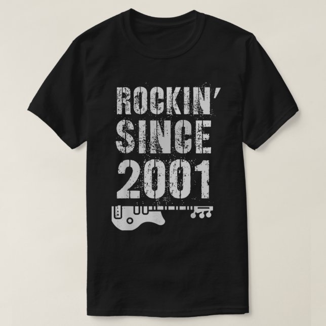 Camiseta Impresionante Rockin' desde 2001 Legendario Rockst (Diseño del anverso)