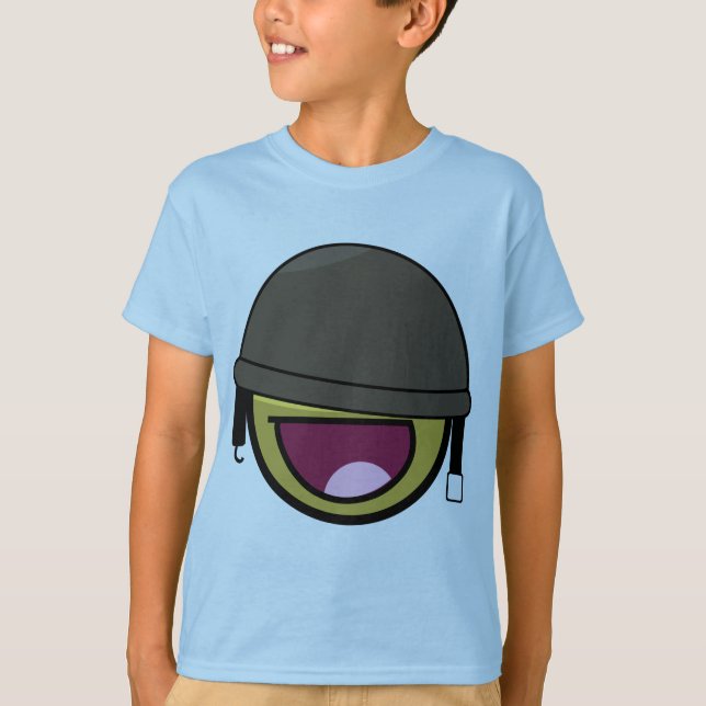 Camiseta Impresionante Soldado De Cara Con Casco (Anverso)