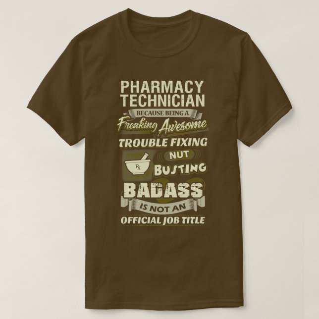 Camiseta Impresionante Técnico de Farmacia (Diseño del anverso)