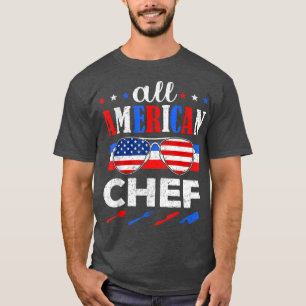 Camiseta Impresionante Todo Chef Estadounidense Patriótico 