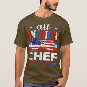 Camiseta Impresionante Todo Chef Estadounidense Patriótico