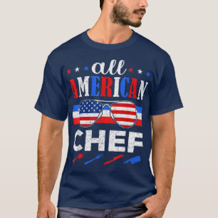 Camiseta Impresionante Todo Chef Estadounidense Patriótico