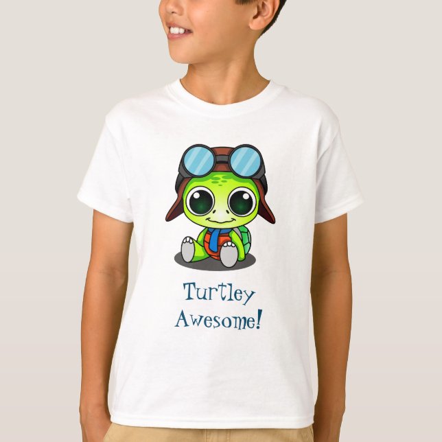 Camiseta Impresionante tortuga Personalizado malhumorada en (Anverso)