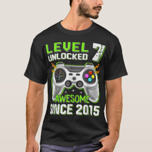 Camiseta Impresionante videojuego de nivel 7 desbloqueado 2