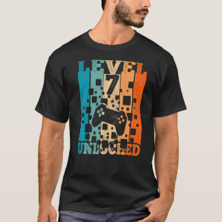 Camiseta Impresionante videojugador de nivel 7 desbloqueado