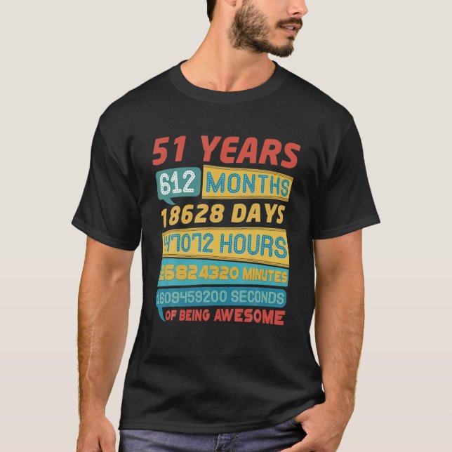 Camiseta Impresionante Viñeta de Edición Limitada de 51 Año (Anverso)