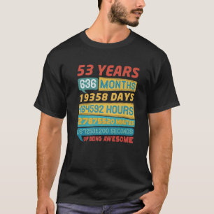 Camiseta Impresionante Viñeta De Edición Limitada De 53 Año