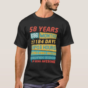 Camiseta Impresionante Viñeta De Edición Limitada De 58 Año