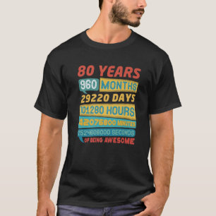 Camiseta Impresionante Viñeta De Edición Limitada De 80 Año