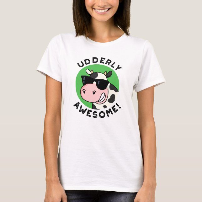 Camiseta Impresionante y gracioso Cow Pun (Anverso)