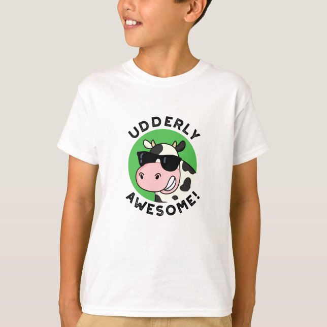 Camiseta Impresionante y gracioso Cow Pun (Anverso)