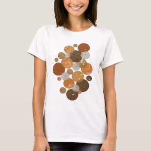 Camiseta Impresionantes BURBUJAS NARANJAS grises