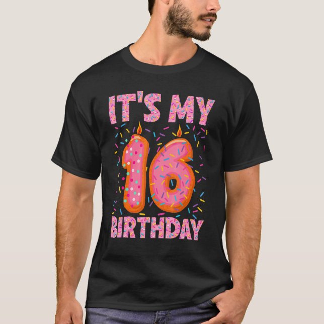 Camiseta Impresionantes Chicas de niños es mi 16 cumpleaños (Anverso)