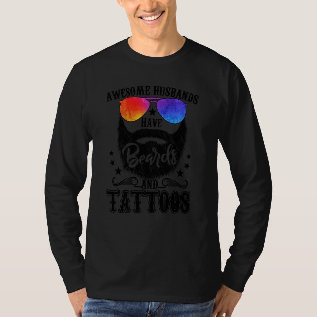 Camiseta Impresionantes Esposos Tienen Barbas Y Tatuajes Gr (Anverso)