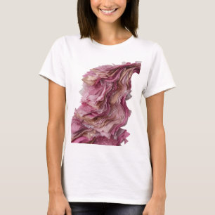 Camiseta Impresionantes flores de papel ROSADO Y ORO Platea