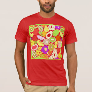 Camiseta Impresionantes mezclas de patrones de frutas. ¡Haz