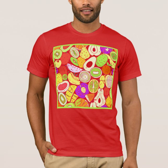 Camiseta Impresionantes mezclas de patrones de frutas. ¡Haz (Anverso)