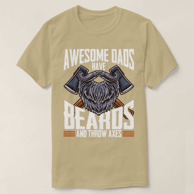 Camiseta Impresionantes modas tienen barbas y hacha de lanz (Diseño del anverso)