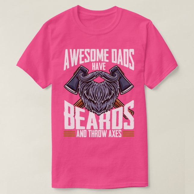 Camiseta Impresionantes modas tienen barbas y hacha de lanz (Diseño del anverso)