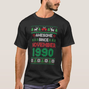 Camiseta Impresionantes Navidades de cumpleaños 33 desde no