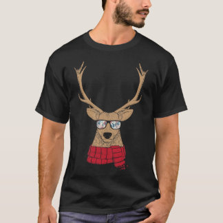 Camiseta Impresionantes Navidades renos con gafas Guay