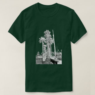 Camiseta Impresionantes palmas en el paseo marítimo