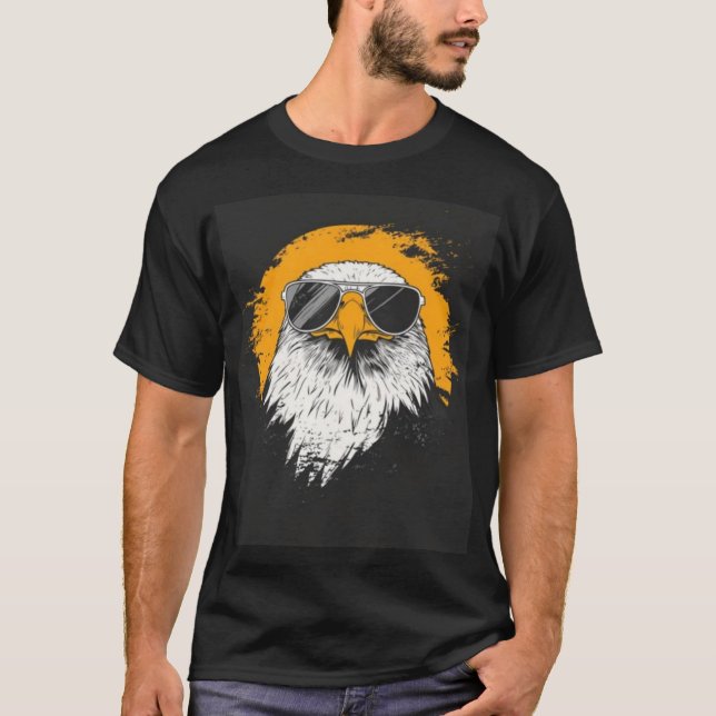 Camiseta Impresiones de águila audaces - Arte inspirado en  (Anverso)