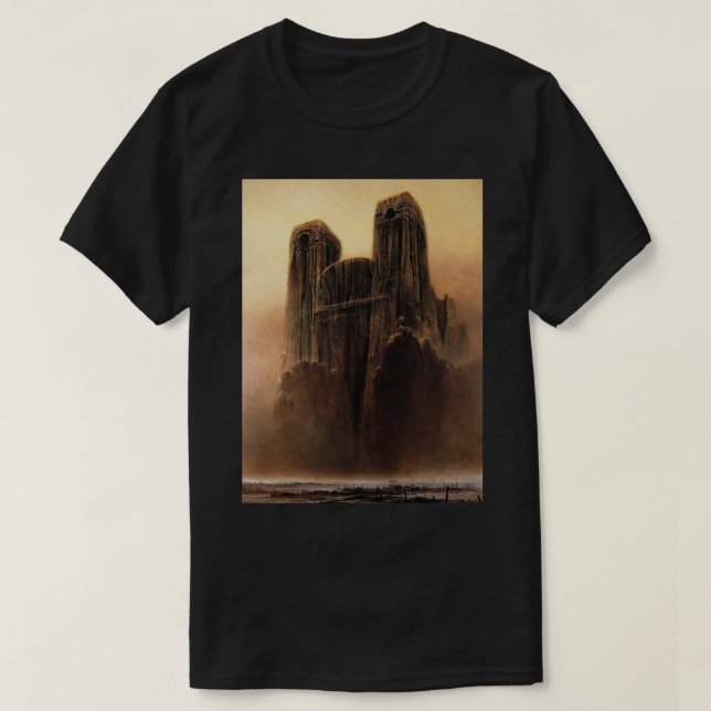 Camiseta Impresiones de arte de Beksinski (Diseño del anverso)