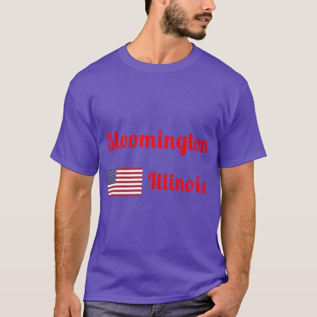 Camiseta Impresiones de estilo Bloomington Illinois2 (Anverso)