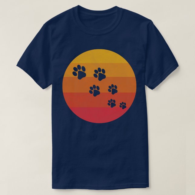 Camiseta Impresiones de hojas de perro (Diseño del anverso)