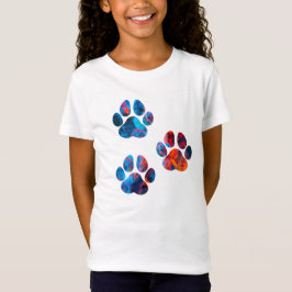 Camiseta Impresiones de la pata de perro - Tinta en el agua