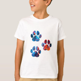 Camiseta Impresiones de la pata de perro - Tinta en el agua